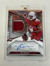 2024 Panini Phoenix Rookie Phenom Jersey Autographs Trey Benson #RPJA-TBN card