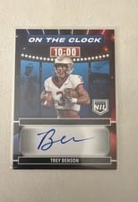 2024 Panini Prestige On the Clock Signatures Trey Benson #OTC-TBN card