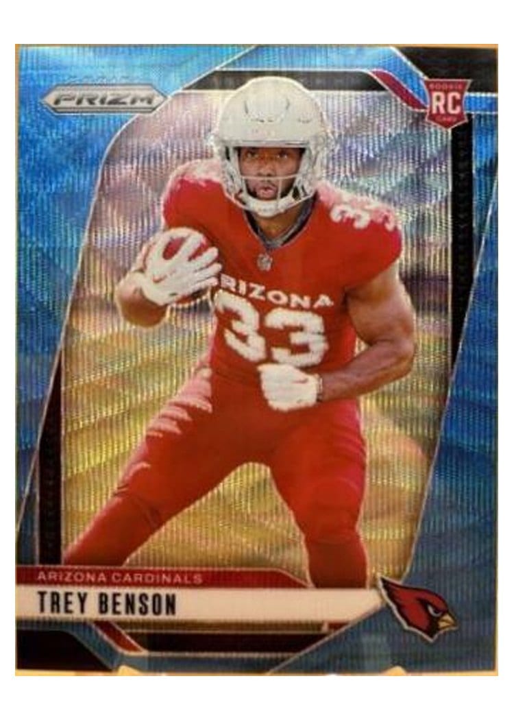 2024 Panini Prizm Base Set Trey Benson Blue Wave #392 card