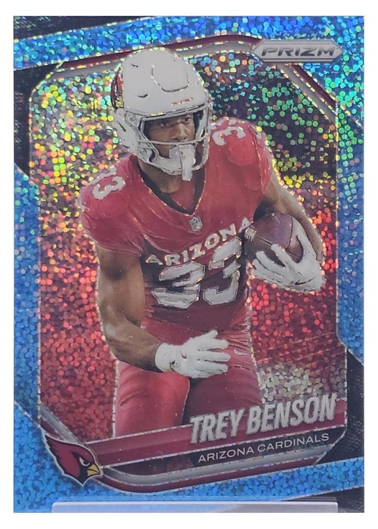 2025 Panini Prizm Base Set Trey Benson Blue Sparkle #69 card