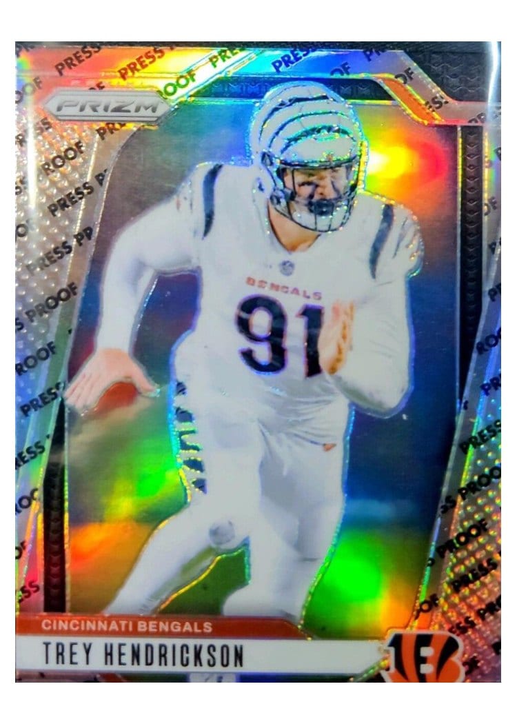 2024 Panini Prizm Base Set Trey Hendrickson Press Proof #59 card