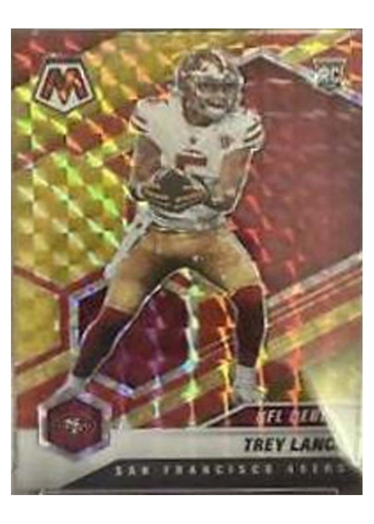2021 Panini Mosaic Trey Lance Choice Fusion Red & Green #244 card