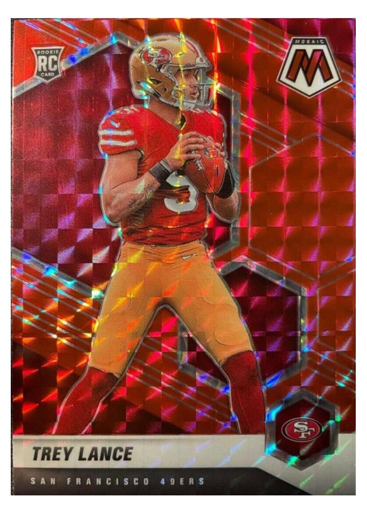2021 Panini Mosaic Trey Lance Red Mosaic #303 card