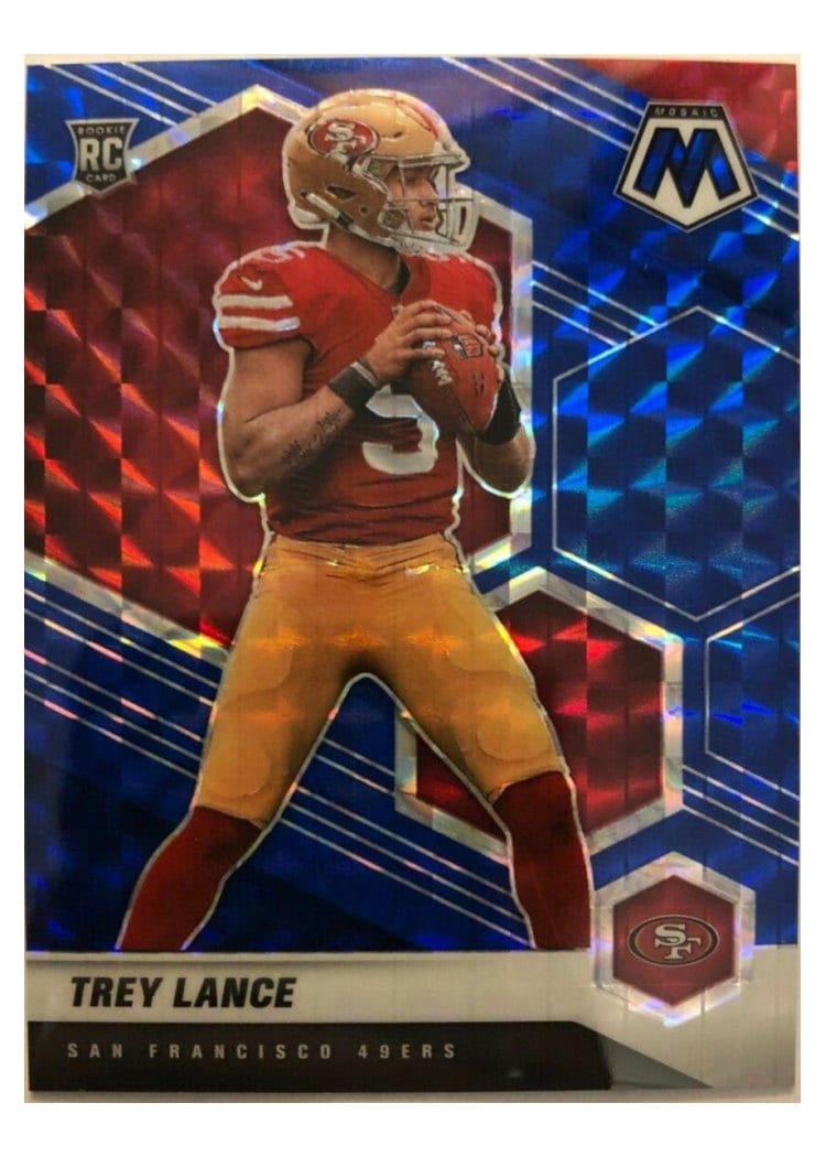 2021 Panini Mosaic Trey Lance Blue Mosaic #303 card