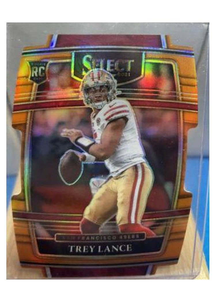 2021 Panini Select Trey Lance Orange Die Cut #45 card