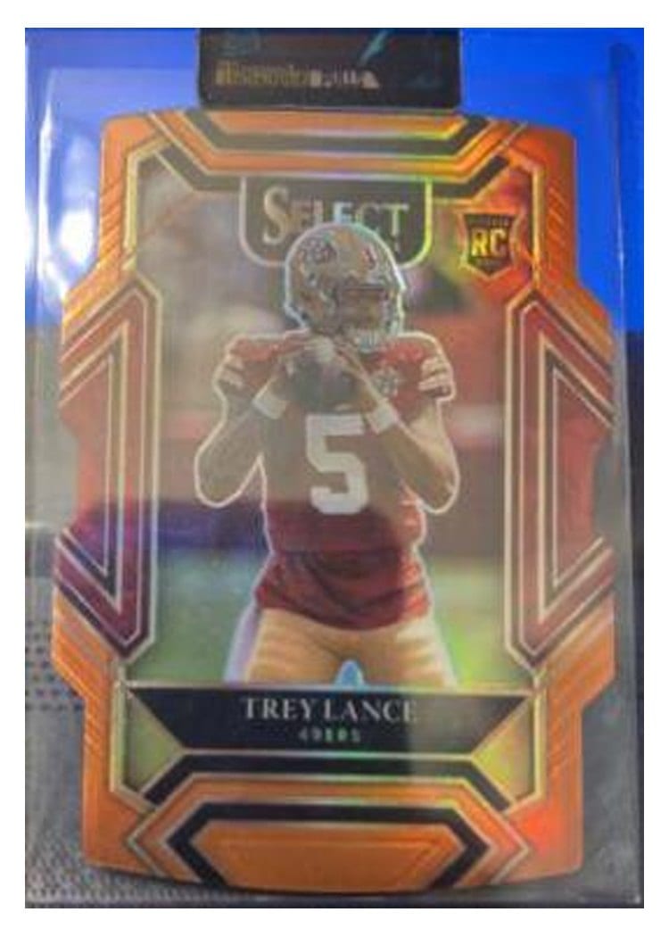 2021 Panini Select Base Set Trey Lance Orange Die Cut #145 card
