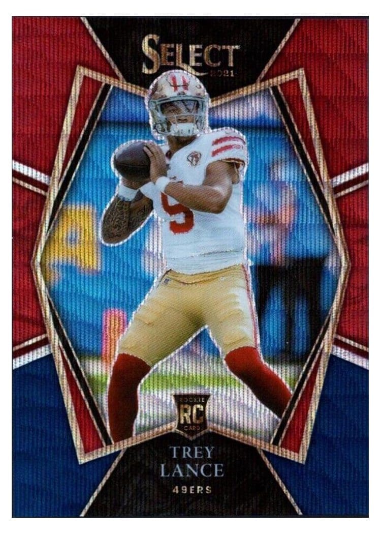 2021 Panini Select Base Set Trey Lance Tri Color #145 card