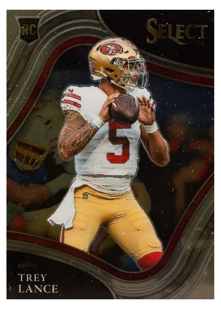 2021 Panini Select Base Set Trey Lance #345 card