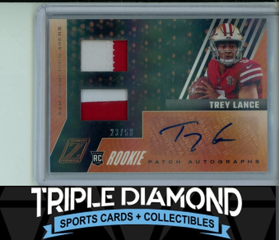 Trey Lance 2021 Zenith Rookie Patch Autographs Copper card