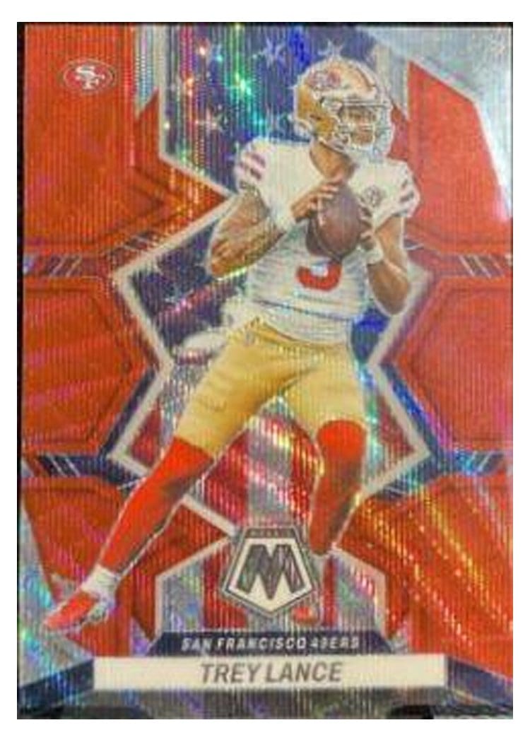 2022 Panini Mosaic Trey Lance Red Wave #269 card