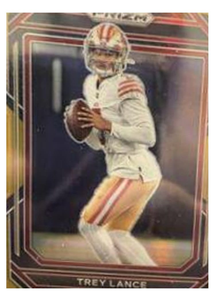 2022 Panini Prizm Base Set Trey Lance Gold #263 card