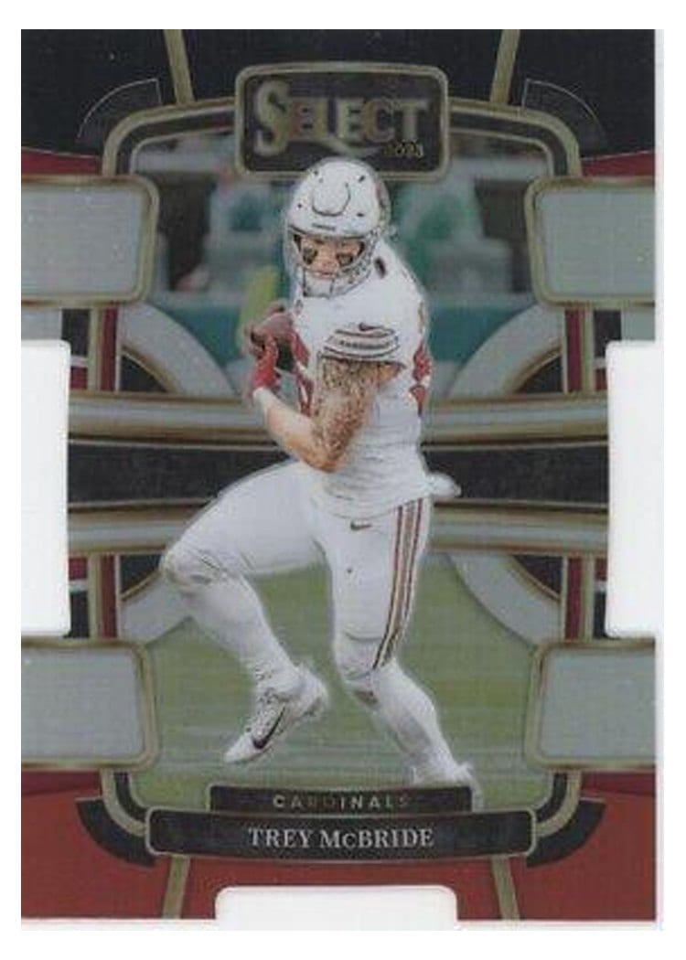 2023 Panini Select Base Set Trey McBride Black Red Prizm Die-Cut #1 card
