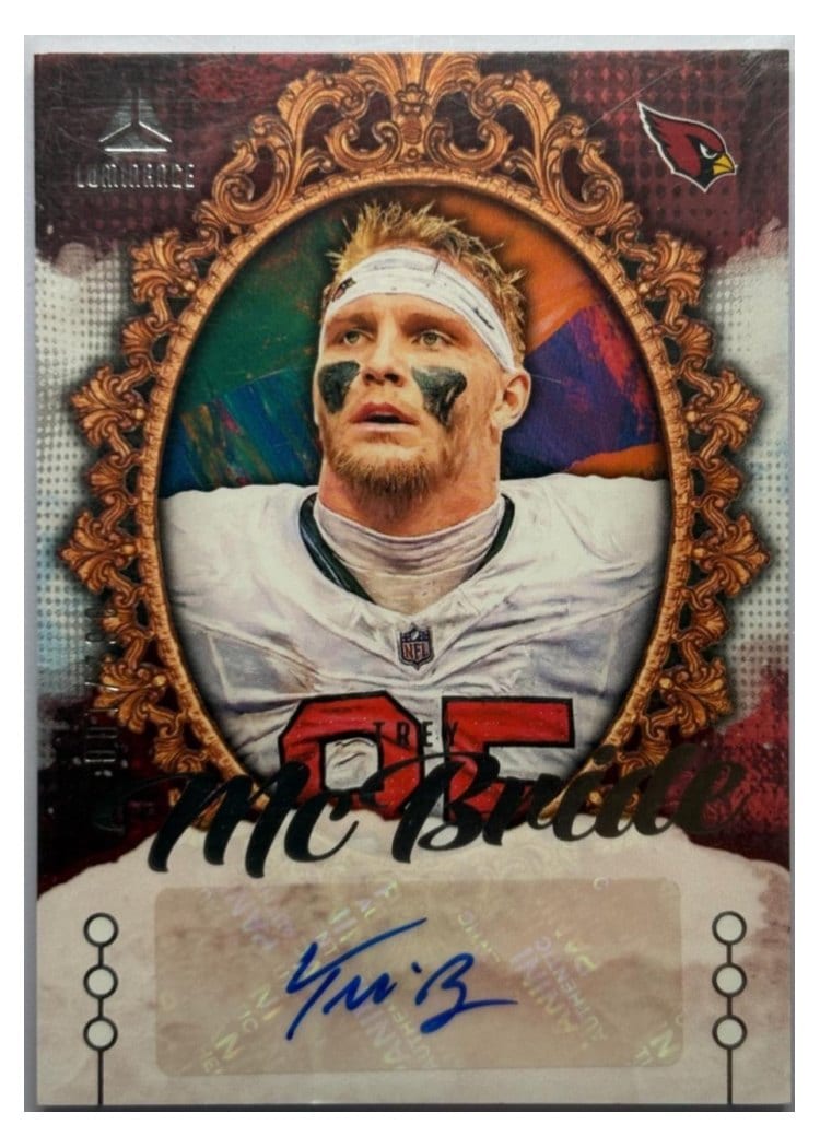 2025 Panini Luminance Portrait Signatures Trey McBride #9 card