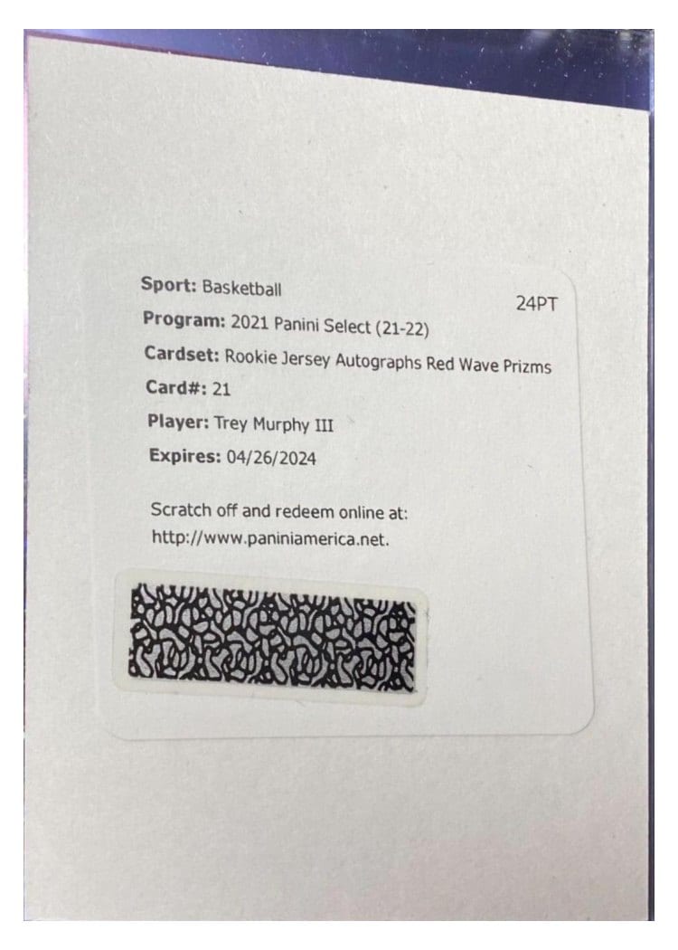 2021-22 Panini Select Base Set Trey Murphy III #151 card