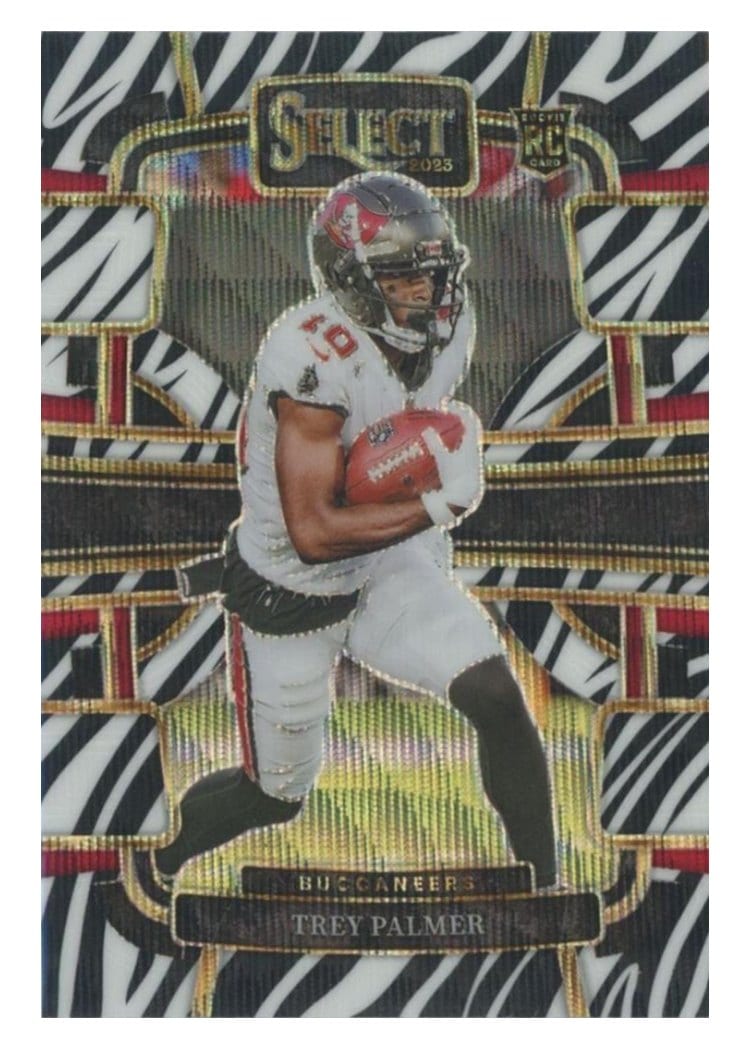 2023 Panini Select Base Set Trey Palmer Zebra Prizm #94 card