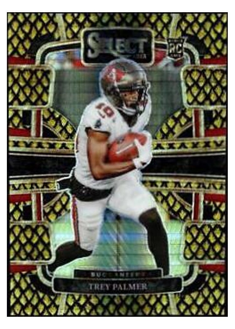 2023 Panini Select Base Set Trey Palmer Dragon Scale Gold Prizm #94 card