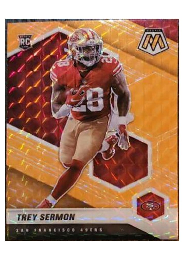 2021 Panini Mosaic Base Set Trey Sermon Orange Fluorescent #324 card