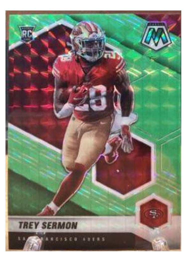 2021 Panini Mosaic Base Set Trey Sermon Green Fluorescent #324 card