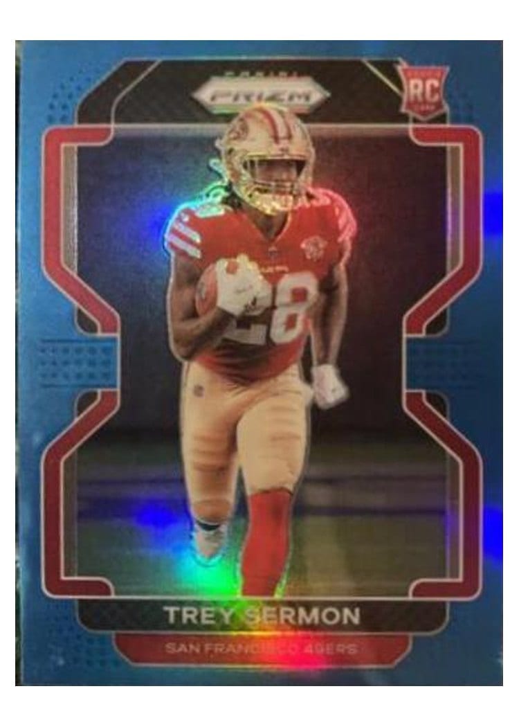 2021 Panini Prizm Base Set Trey Sermon Blue Prizm #354 card