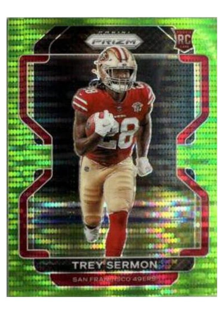 2021 Panini Prizm Base Set Trey Sermon Green Prizm #354 card