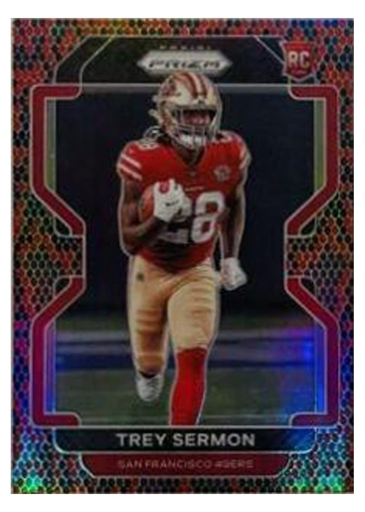 2021 Panini Prizm Base Set Trey Sermon Snakeskin Prizm #354 card