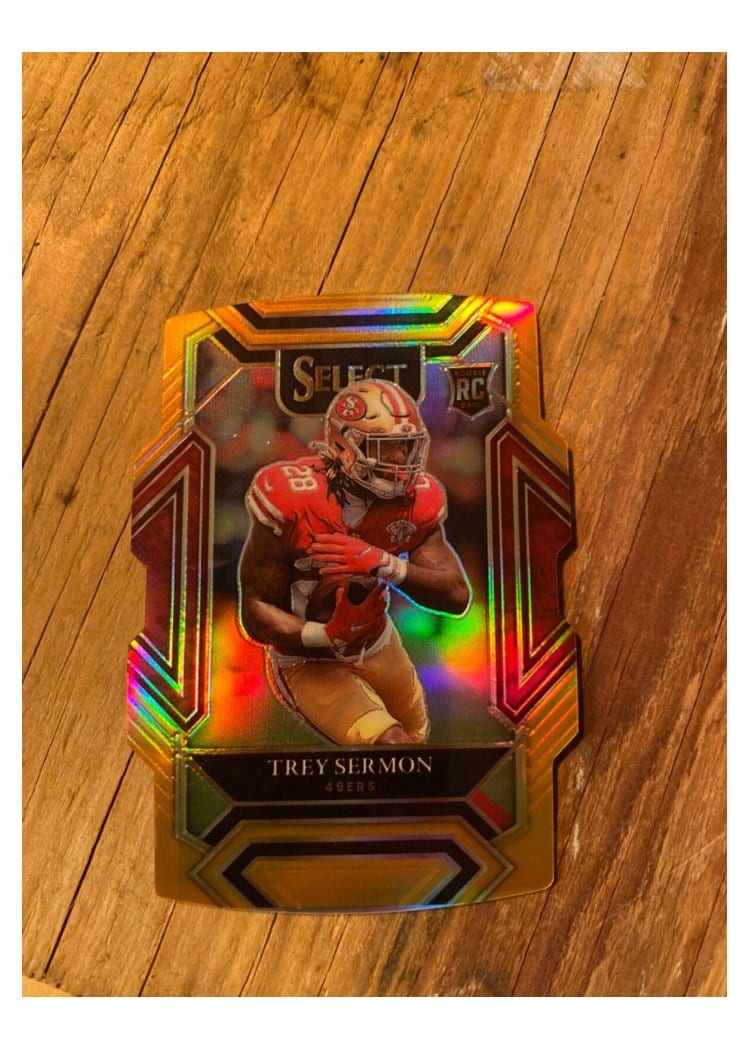 2021 Panini Select Base Set Trey Sermon Orange Die Cut #268 card
