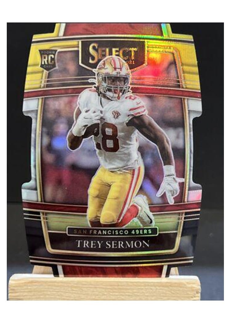 2021 Panini Select Base Set Trey Sermon Black Gold Die Cut #68 card