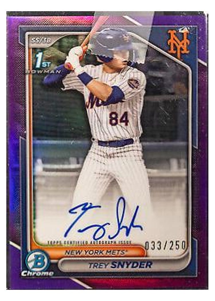 2024 Bowman Draft Chrome Prospect Autographs Trey Snyder #CPA-TSN card