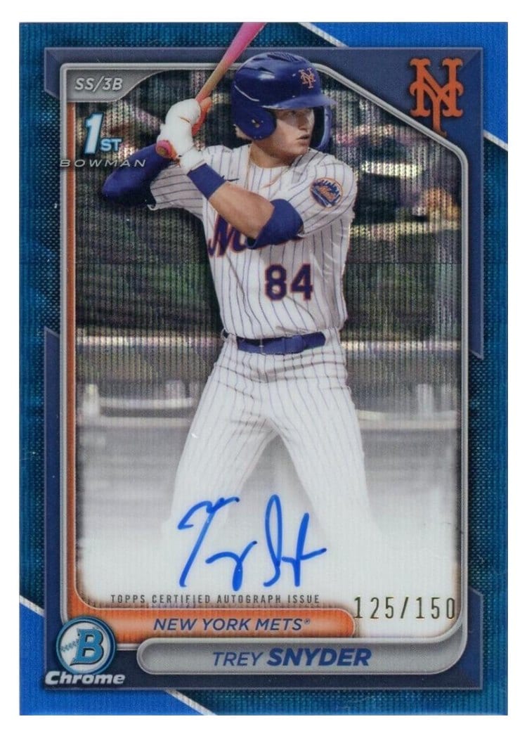 2024 Bowman Draft Chrome Prospect Autographs Trey Snyder #CPA-TSN card