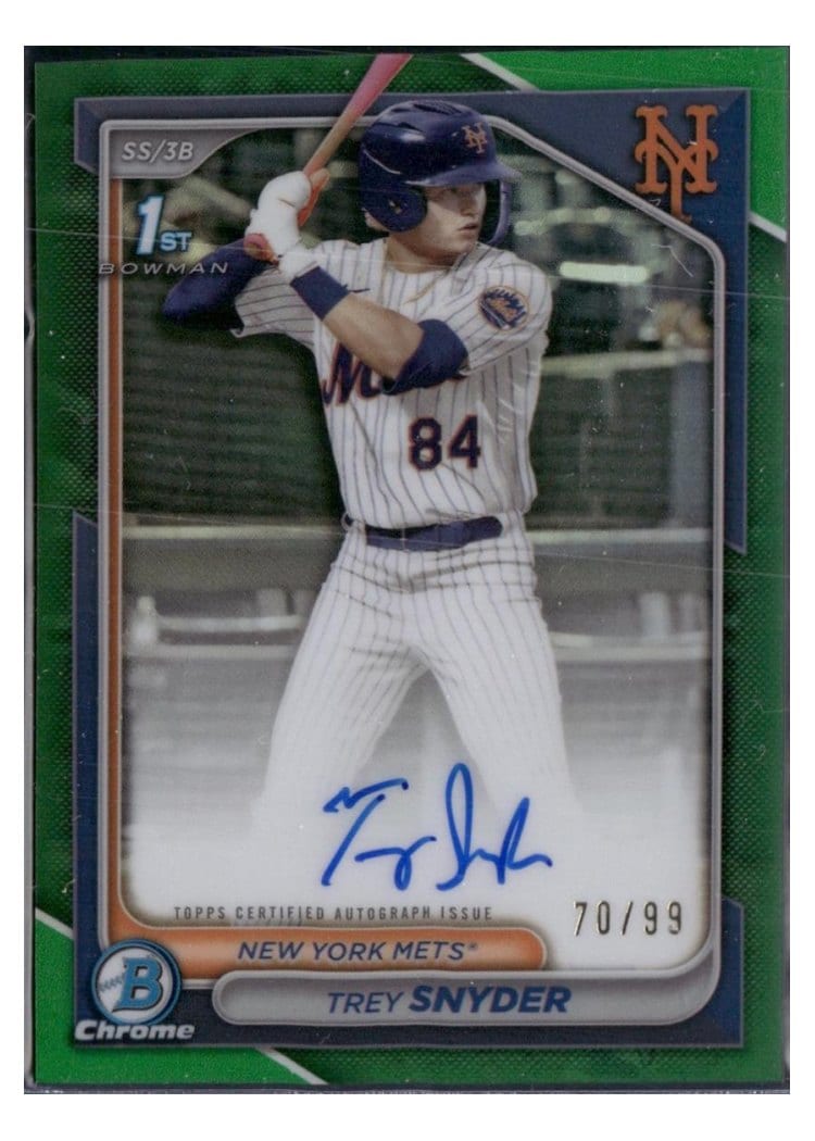 2024 Bowman Draft Chrome Prospect Autographs Trey Snyder #CPA-TSN card