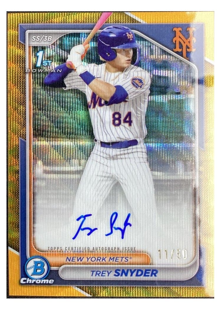 2024 Bowman Draft Chrome Prospect Autographs Trey Snyder #CPA-TSN card