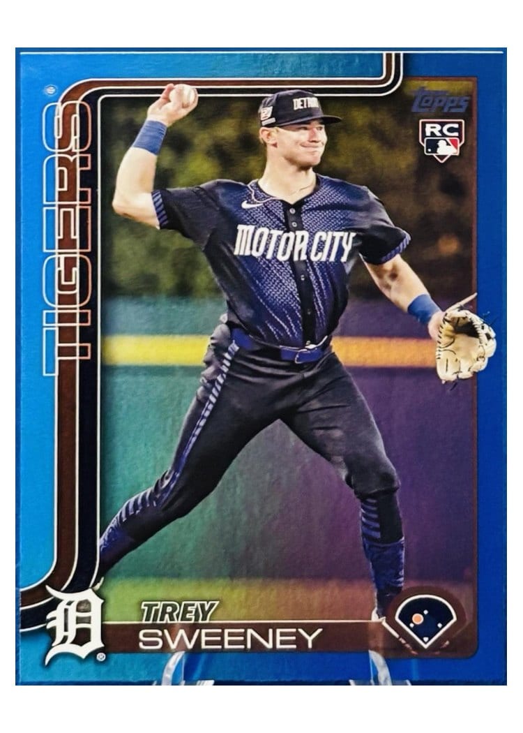 2025 Topps Base Set Trey Sweeney Blue Foil #67 card