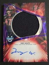 2025 Bowman University Best Prospect Jumbo Relic Autographs Refractor Trey White #JRA-TWH card