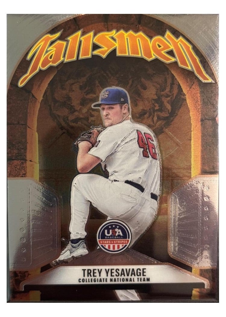 2026 Panini Stars & Stripes Prizm Talismen Trey Yesavage #9 card