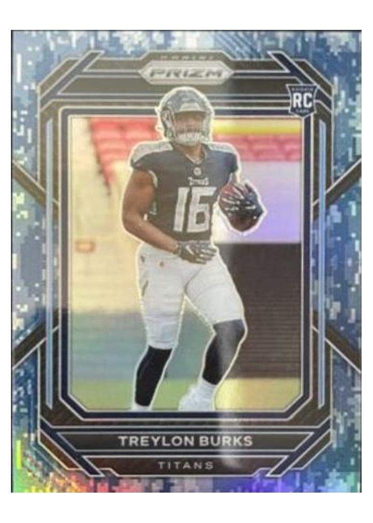 2022 Panini Prizm Base Set Treylon Burks Navy Camo #313 card