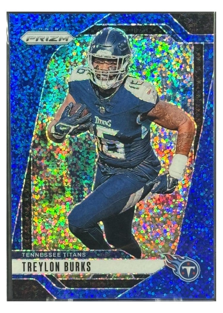 2024 Panini Prizm Base Set Treylon Burks Blue Sparkle #281 card