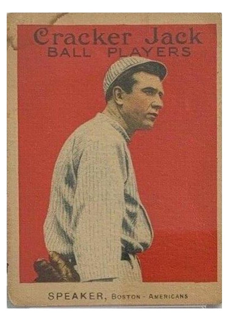 1915 Cracker Jack Tris Speaker #65 card
