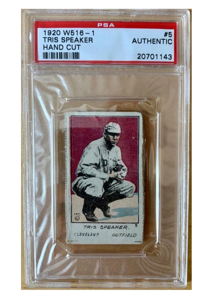 1920 W516 1 Tris Speaker Hand Cut #5 card