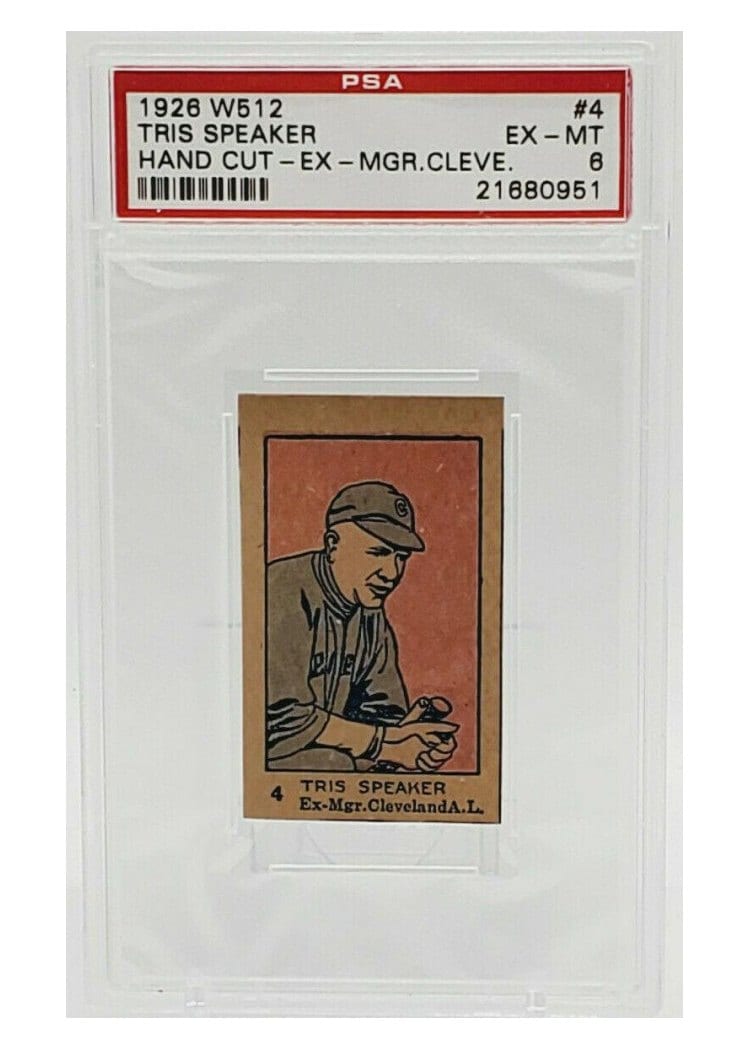 1926 W512 Hand Cut Tris Speaker #4 card