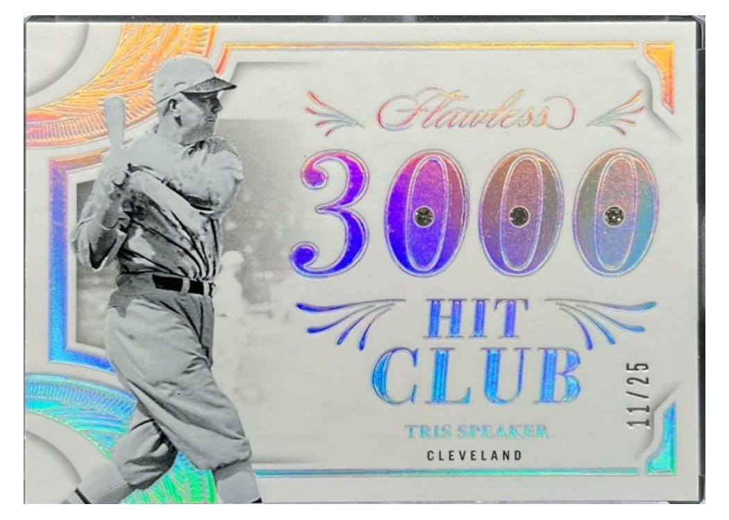 2025 Panini Flawless 3,000 Hit Club Gems Tris Speaker #4 card