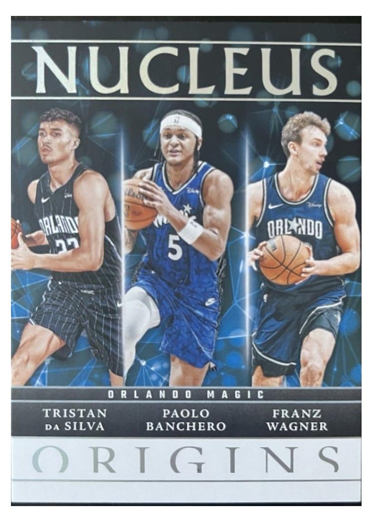2024-25 Panini Origins Nucleus Set Tristan da Silva/Franz Wagner/Paolo Banchero #12 card