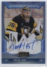 2024-25 O-Pee-Chee Platinum Blue Rainbow Autographs Tristan Jarry #BA-JA card