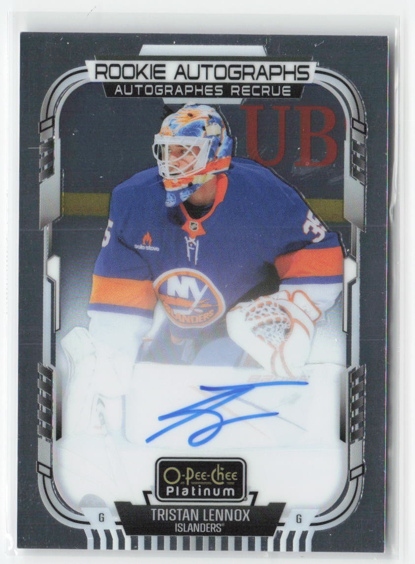 2025-26 O-Pee-Chee Platinum Rookie Autographs Tristan Lennox #R-TL card
