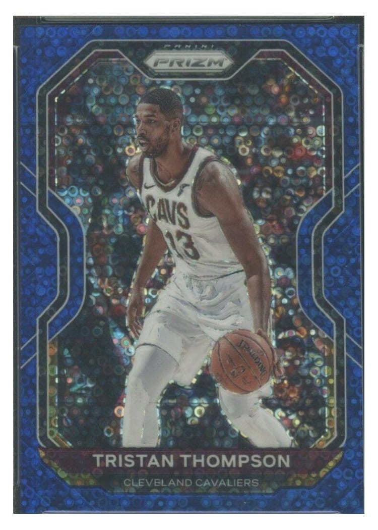 2020-21 Panini Prizm Base Set Tristan Thompson Fast Break Blue Prizm #89 card