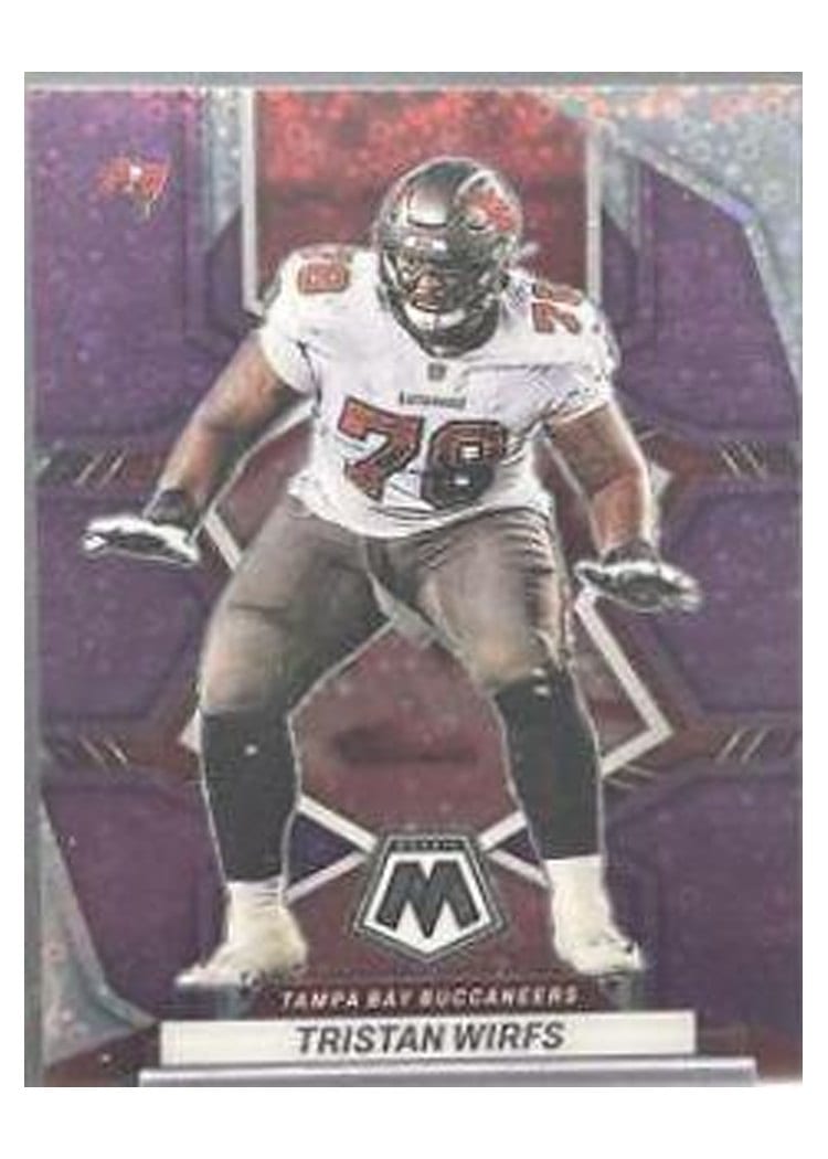 2022 Panini Mosaic Base Set Tristan Wirfs No Huddle Purple #186 card