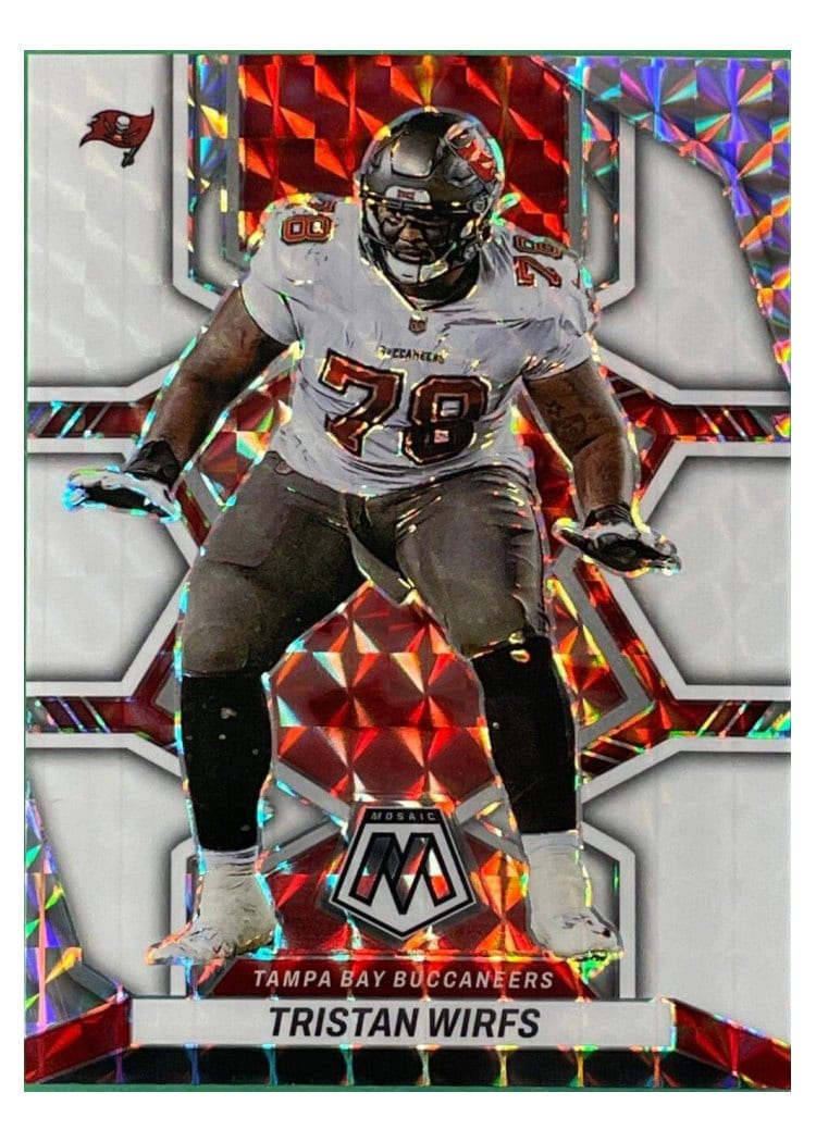 2022 Panini Mosaic Base Set Tristan Wirfs #186 card