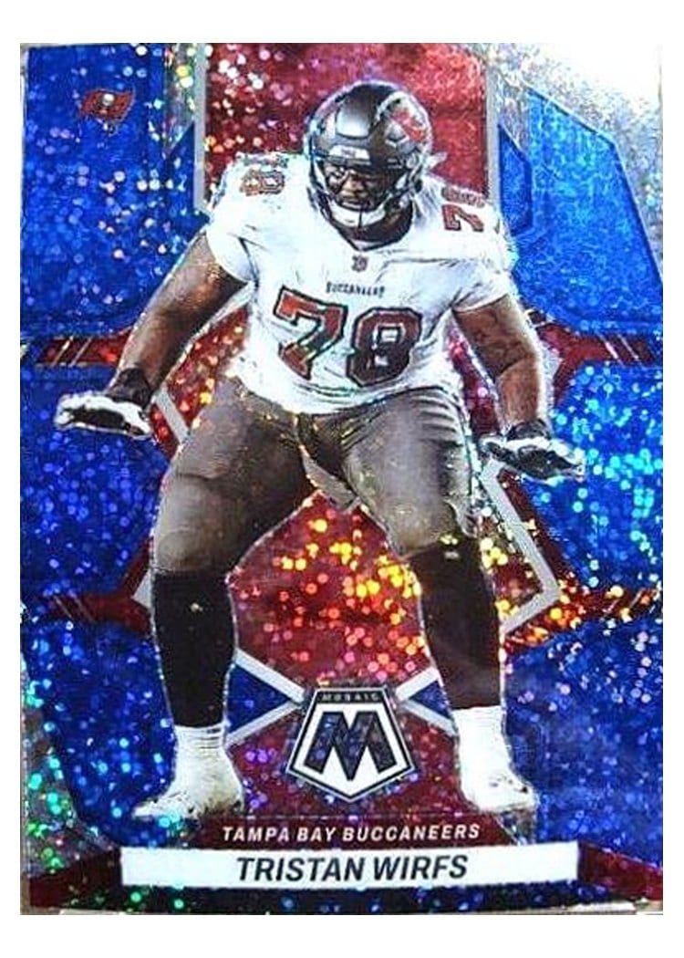 2022 Panini Mosaic Base Set Tristan Wirfs #186 card
