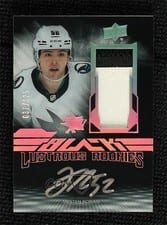 2023-24 SPx UD Black Lustrous Rookie Autograph Patch Tristen Robins #LRAP-TR card