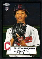 2021 Topps Chrome Platinum Anniversary Base Set Triston McKenzie #8 card