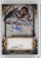 2024 Topps Triple Threads Autograph Single Jumbo Relics Triston McKenzie #AJR-TM card